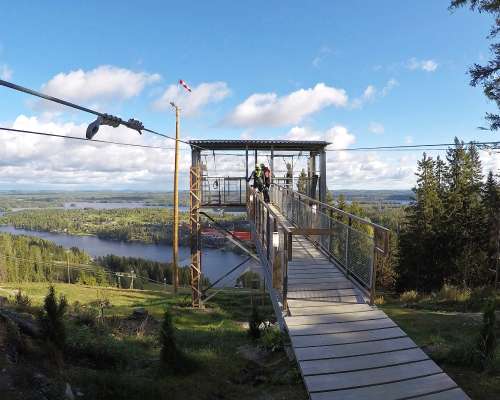 Tahko Zipline: vaijeriliuku Tahkovuoren yllä