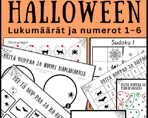 Halloween-matikkaa: lukumäärät ja numerot 1–6