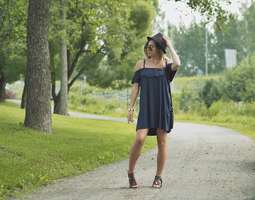 Navy blue summer dress