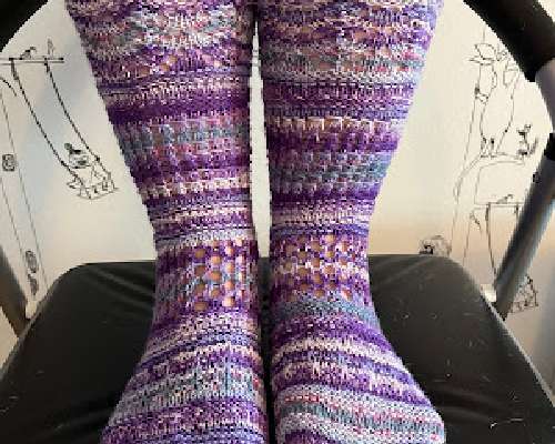Glittering Snowscape Socks